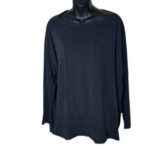 Lululemon women’s long sleeve tee black speckled lightweight airy athleisure